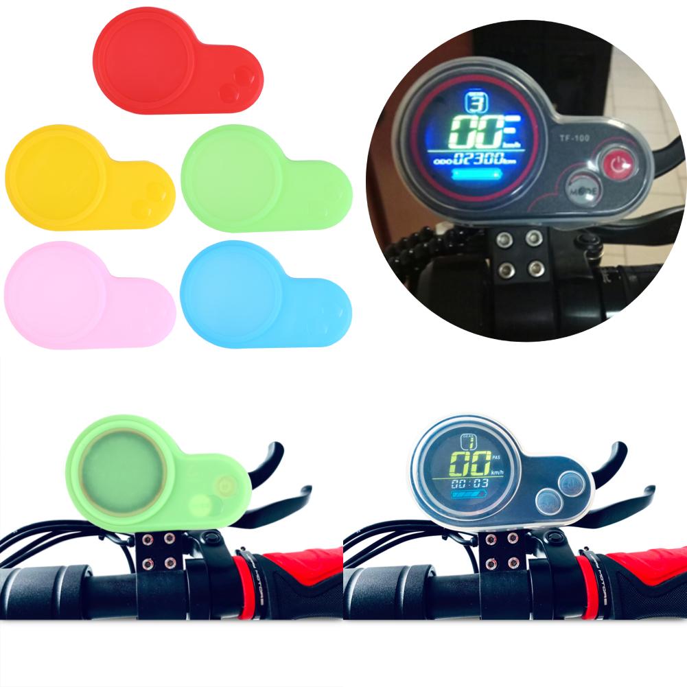 Bảng điều khiển không thấm nước ngón tay điều khiển màn hình LCD màn hình che phủ vỏ máy xe tay ga điện dụng cụ bảo vệ silicon Color: white