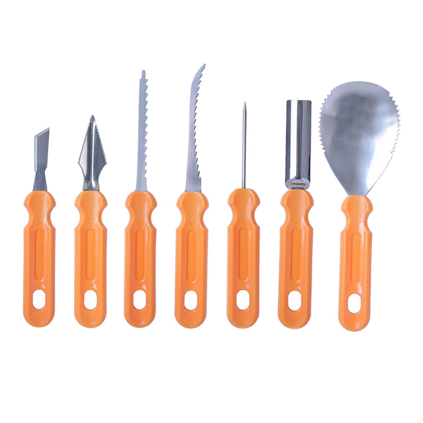 7 Pieces/10 Pieces Precision Halloween Pumpkin Carving Knife Kit for DIY Making Pumpkin Grimace Pattern Cutting
