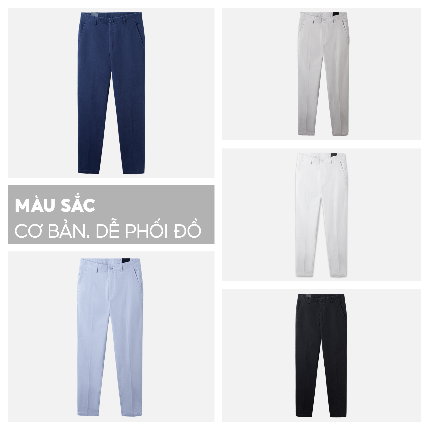 Quần Dài Kaki Nam 5S Premium, Chất Liệu Cotton Cao Cấp, Mềm Mịn, Giữ Phom, Thiết Kế Basic, Lịch Sự