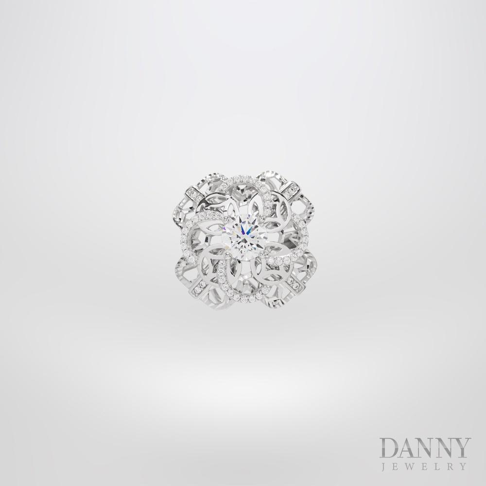 Nhẫn Nữ Bạc 925 Danny Jewelry Xi Bạch Kim Đính Đá CZ KI4GZ017