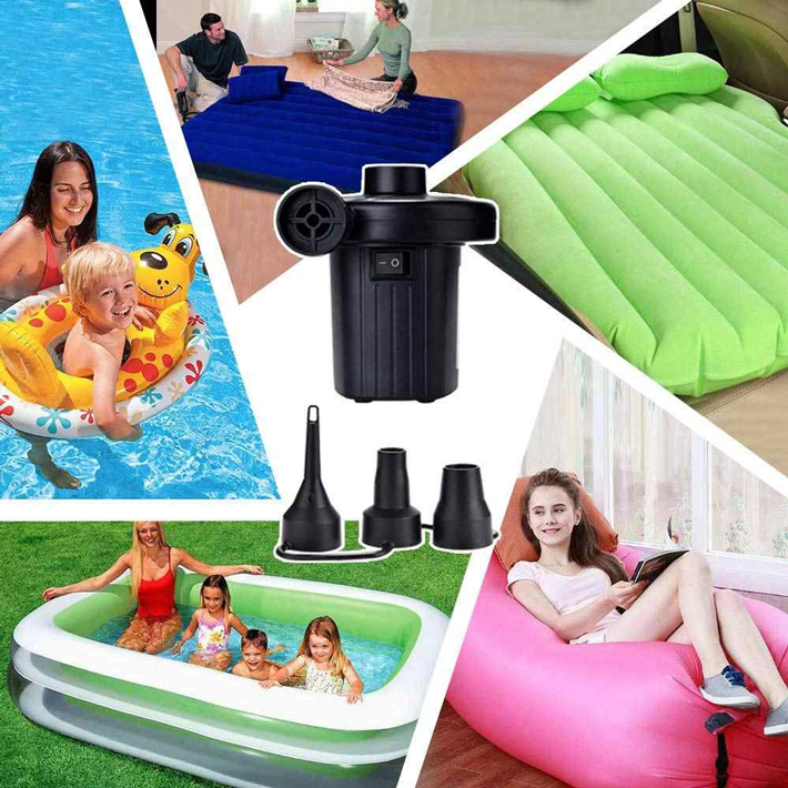Máy bơm điện 2 chiều mini tích điện dành cho đệm hơi và các vật dụng bằng hơi gọn nhẹ, đa năng dễ dàng mang theo