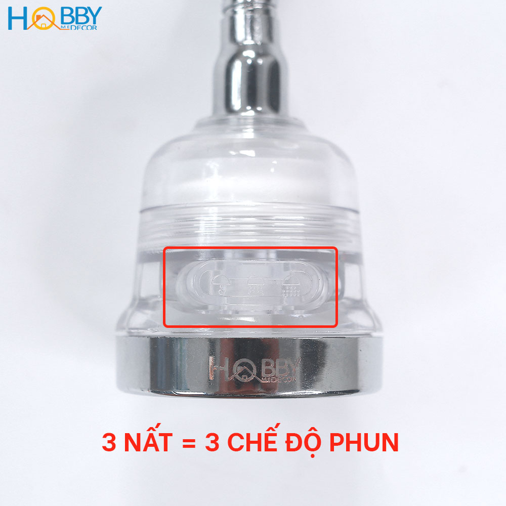 Bộ vòi xịt tăng áp lực nước cho vòi rửa chén dây Inox cứng Hobby Home Decor VSTA4 có lọc nước - uốn cong tùy ý - tặng kèm ren nối và 2 lọc nước