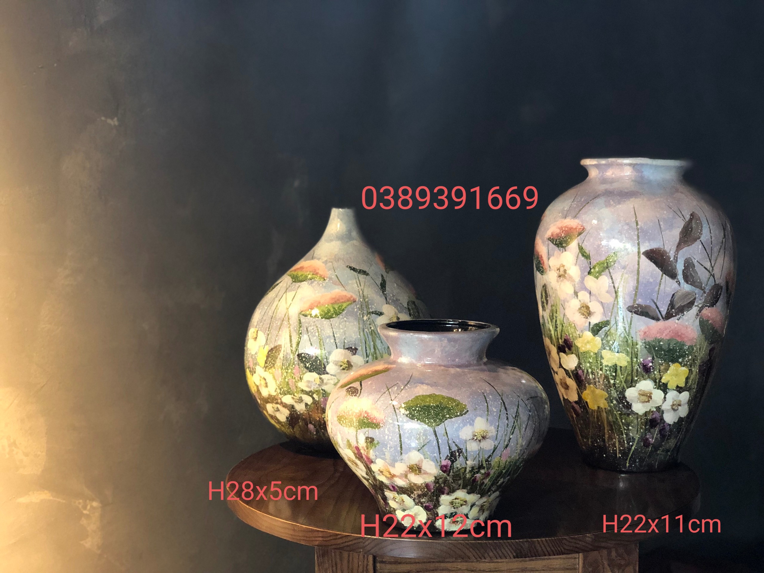 LỌ HOA VẼ TAY SƠN MÀI MANG PHONG CÁCH VẼ 3D