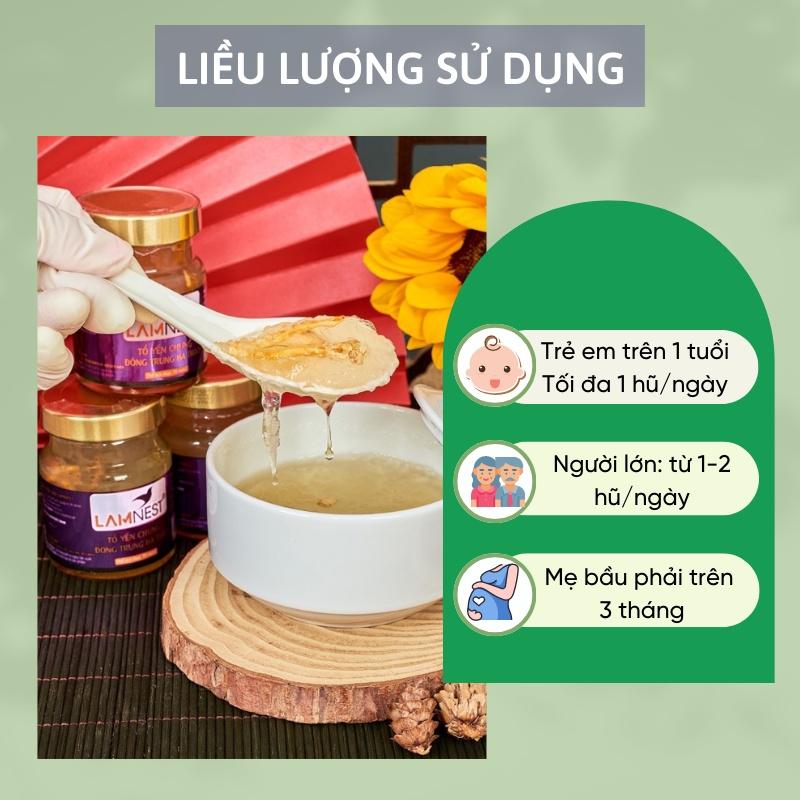 Yến Sào Chưng Sẵn Đông Trùng Hạ Thảo LamNest 30% yến 70ml bồi bổ sức khỏe - yensaocaocaplamnest