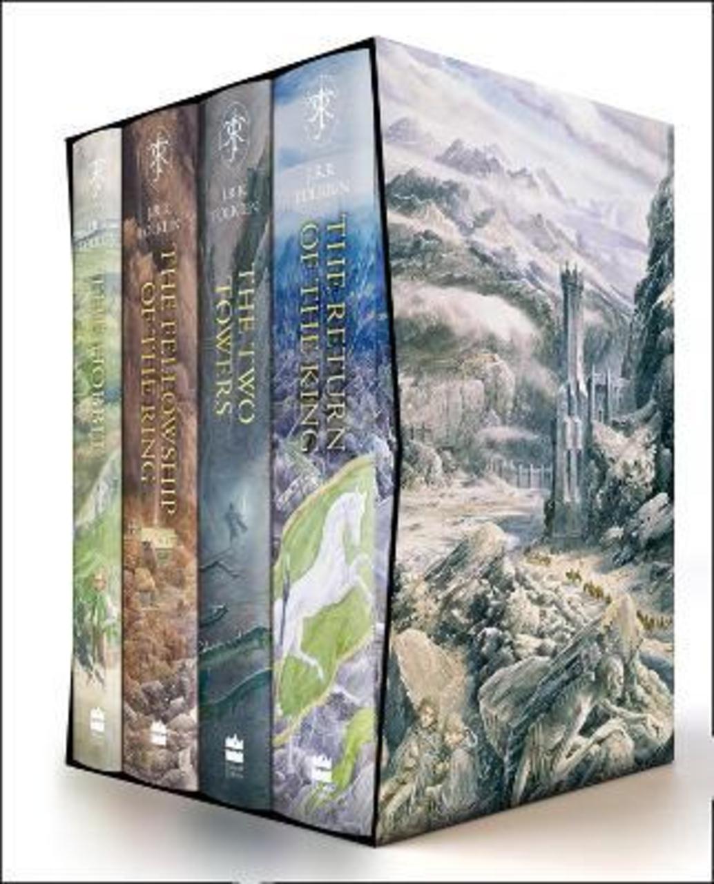 Sách - The Hobbit & The Lord of the Rings Boxed Set by J. R. R. Tolkien (UK edition, hardcover)