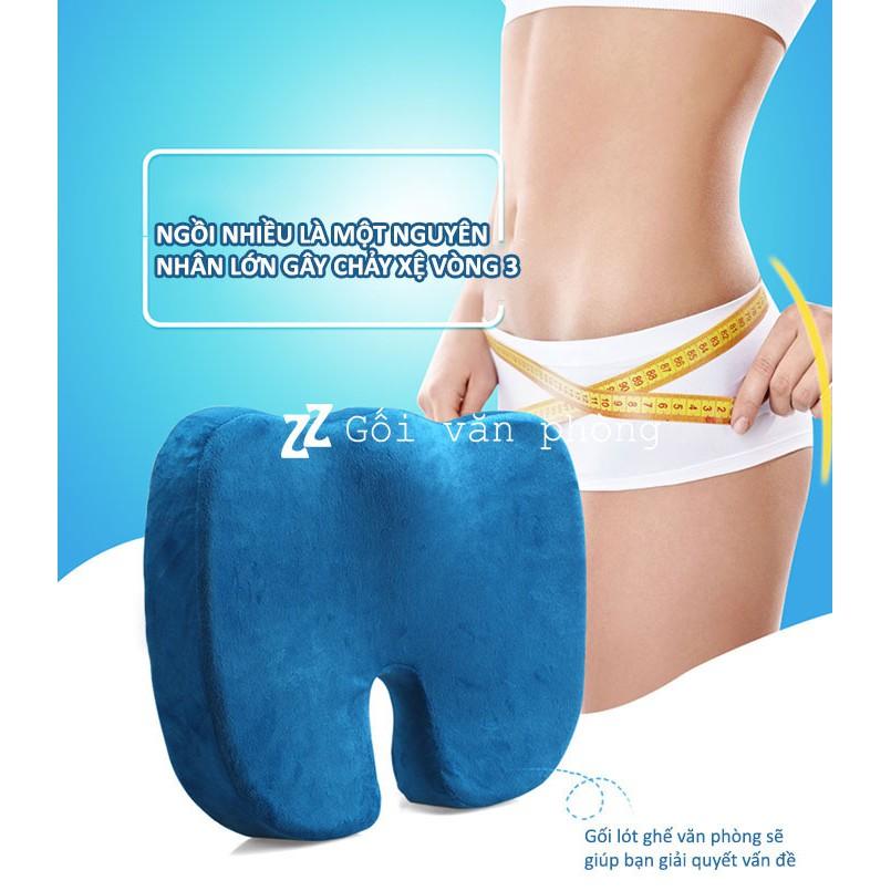 Gối Lót Ghế Cao Su Non Khổ Lớn ZURI PILLOW GLM-02 Vỏ Lưới Thoáng Mát Chống Ê Mỏi Mông