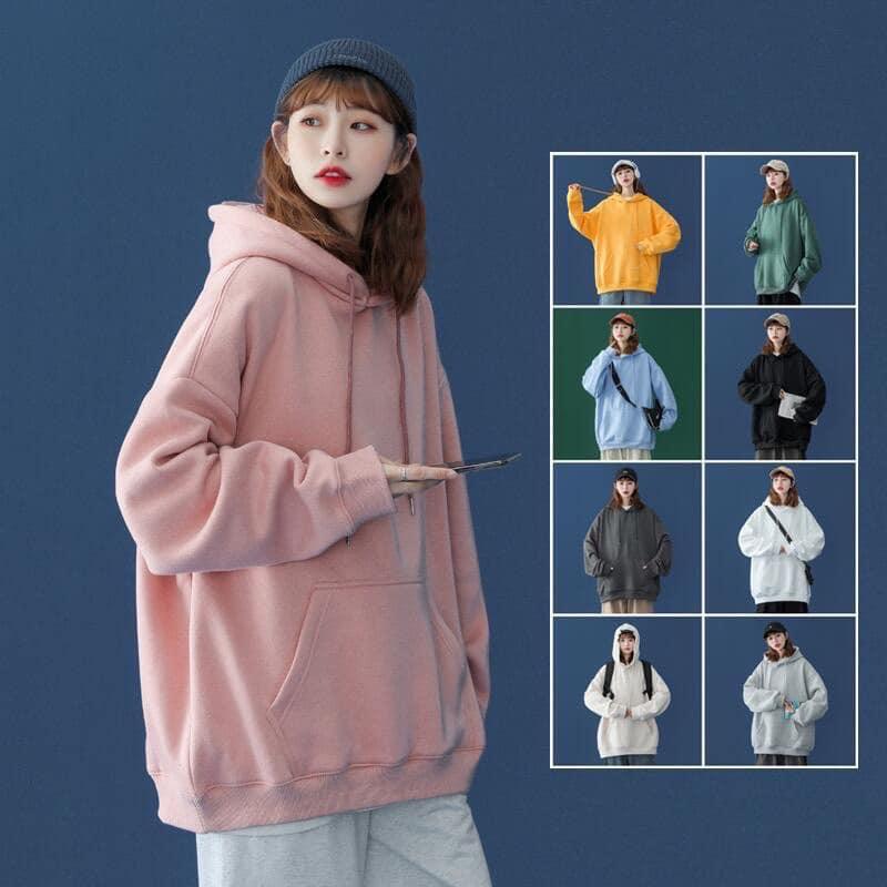 Áo Hoodies Nỉ Bông Dày Dặn Unisex Nam Nữ Phong Cách Trẻ Trung Năng Động Nhiều Màu