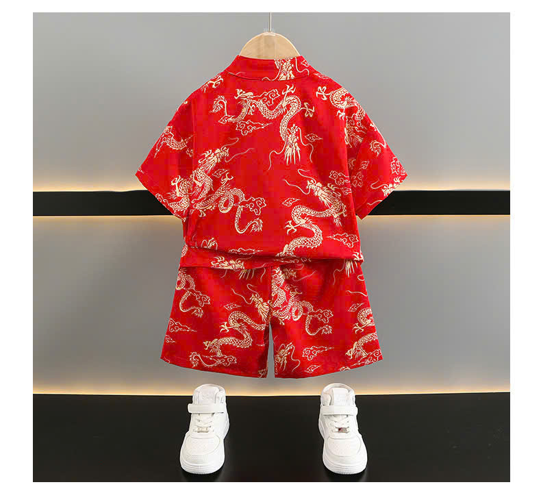 bộ quần áo phong cách Trung Hoa cho bé trai diện lễ tết năm mới hàng Quảng Châu