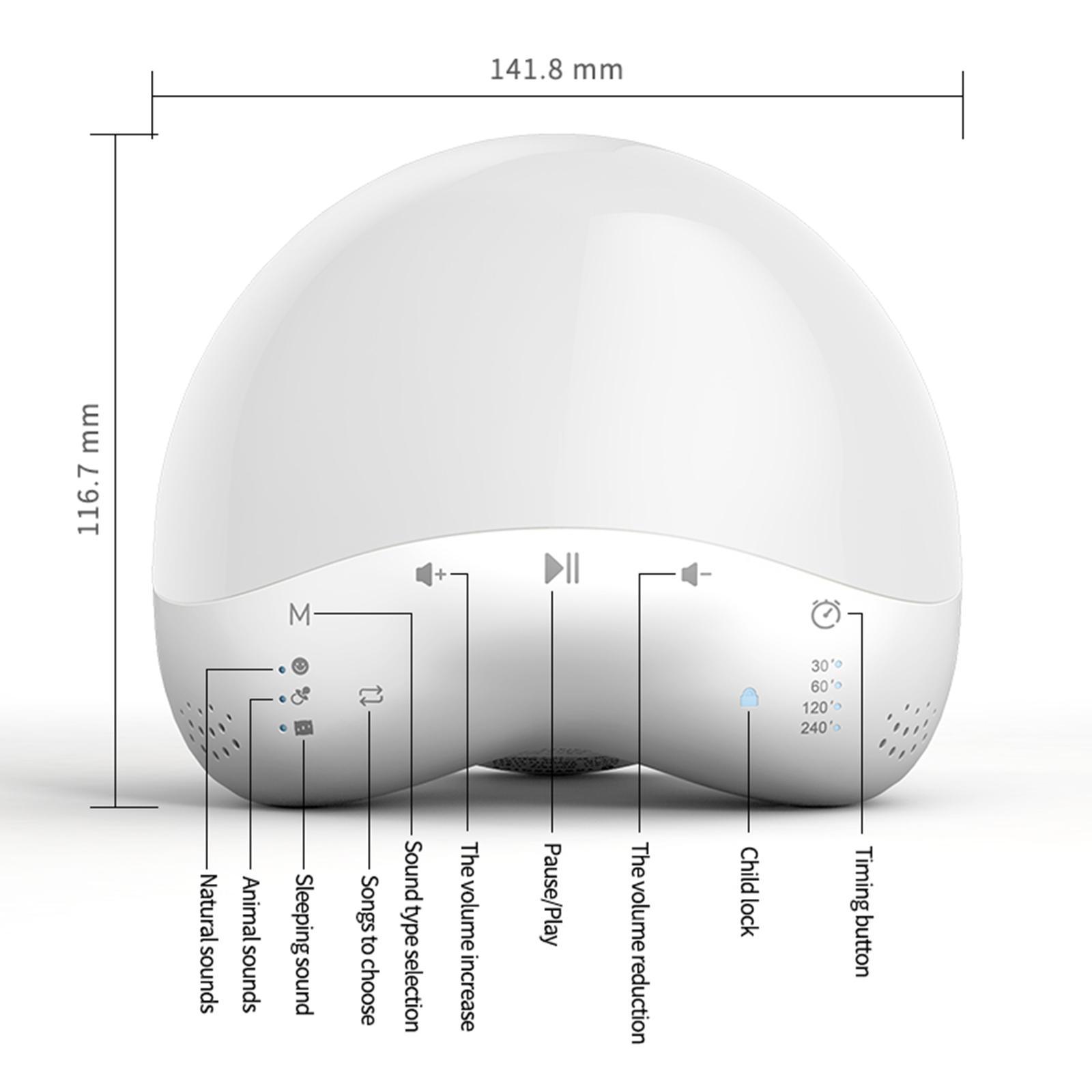 Machine Adjustable Volume Voice Control 25 Soothing Sounds