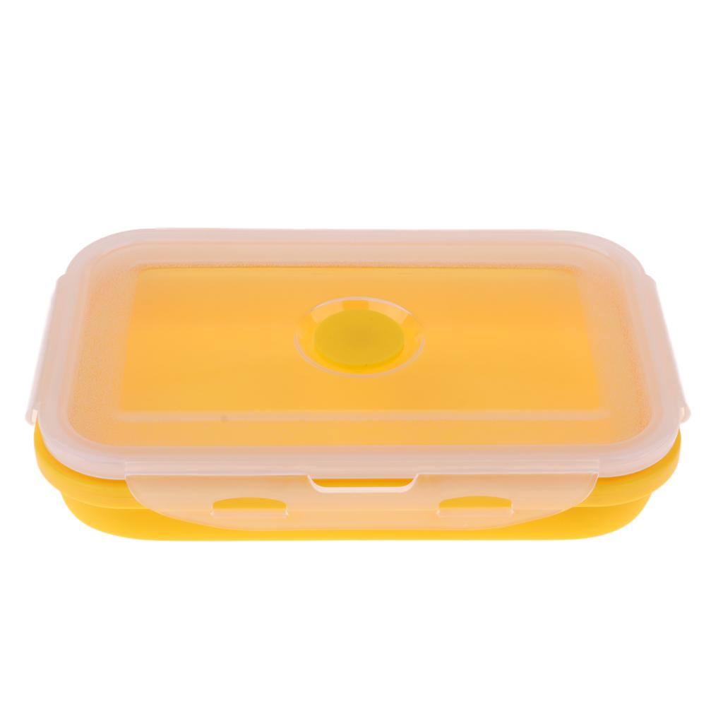 Portable Silicone Collapsible Lunch Bento Box, Microwave, Dishwasher and Freezer to Oven Safe
