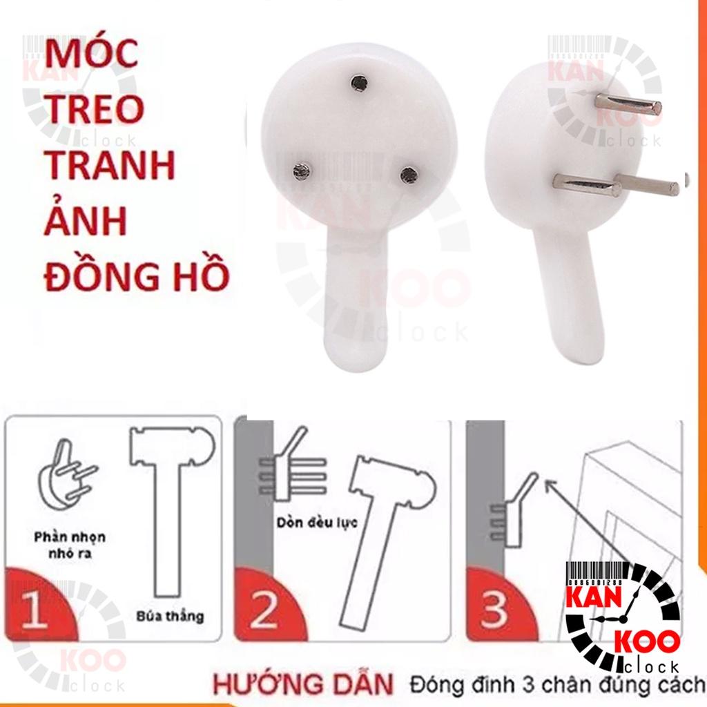 5 Chiếc móc nhựa dung treo đồng hồ treo tường, treo tranh, ảnh hoặc các dụng cụ khác