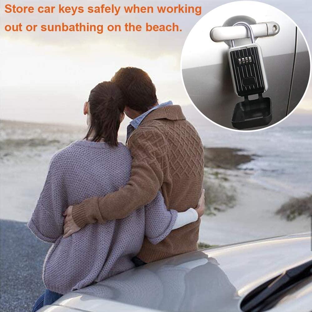 Hộp chìa khóa bảo mật treo tường Hộp chìa khóa có mã số 4 chữ số, Hộp khóa cực lớn Chìa khóa ngoài trời An toàn có tay cầm, Hộp chìa khóa được mã hóa cỡ XL