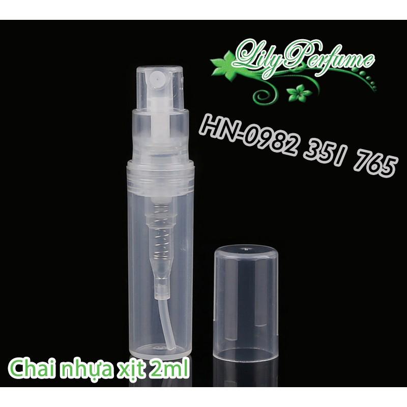 10 Lọ chiết nước hoa 2ml nhựa dạng xịt (Vỏ chiết nước hoa/ Chai chiết nước hoa)