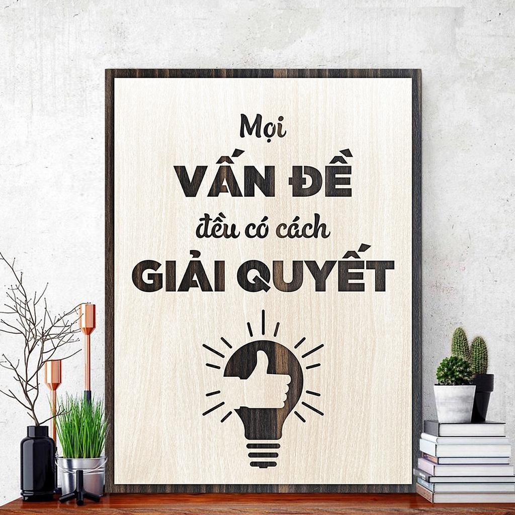 Tranh slogan treo tường Ý Nghĩa Trong Công Việc Và Cuộc Sống bằng gỗ 30 x 40 cm