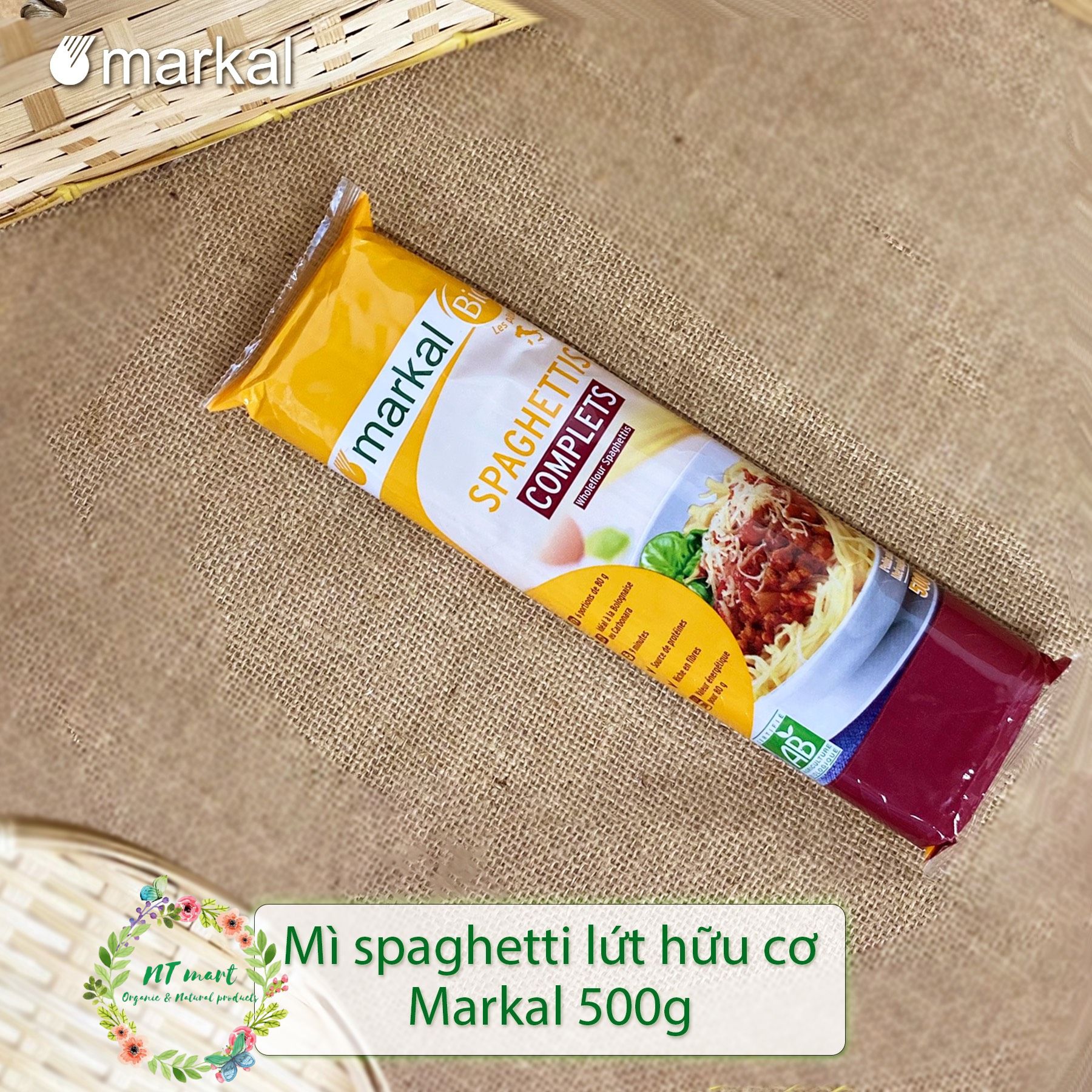 Mì Spaghetty hữu cơ Markal túi 500gr