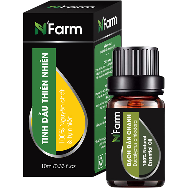 Combo Tinh Dầu Bạc Hà N'farm, Tinh Dầu Bạch đàn, Tinh Dầu Bưởi Chùm N'farm (10ml x 3)