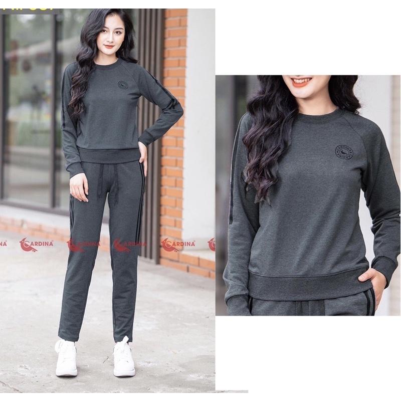 -Bộ thể thao nam nữ️Bộ thu đông chất cotton da cá cao cấp