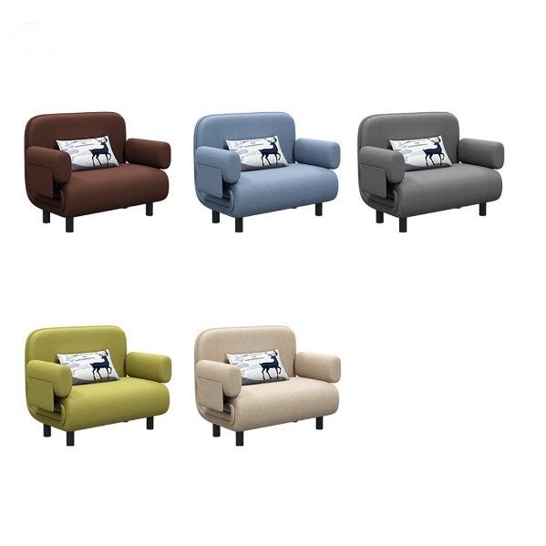Ghế Sofa kết hợp Giường gấp gọn thông minh đa năng rộng 120cm, có đệm tay êm ái, kèm túi đựng đồ tiện lợi