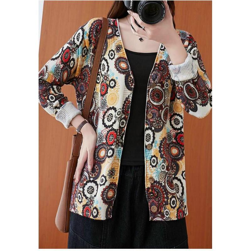 HÀNG NHẬP - ÁO KHOÁC LEN HOẠ TIẾT THỔ CẨM