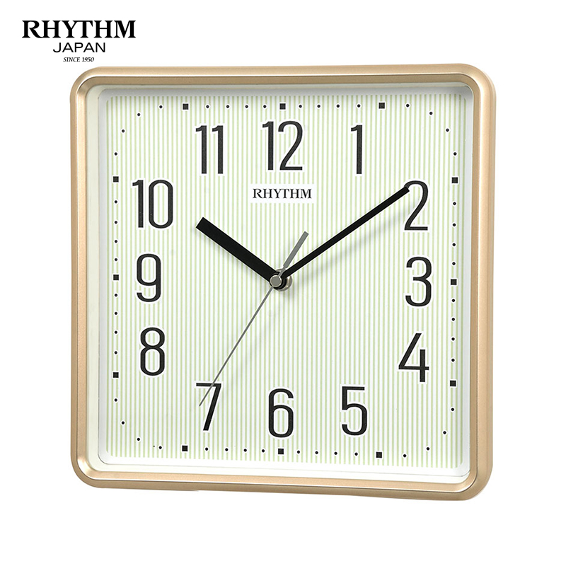 Đồng hồ treo tường Nhật Bản Rhythm CMG598NR13- Kt 25.2 x 25.2 x 4.3cm, 500g Vỏ nhựa. Dùng Pin.