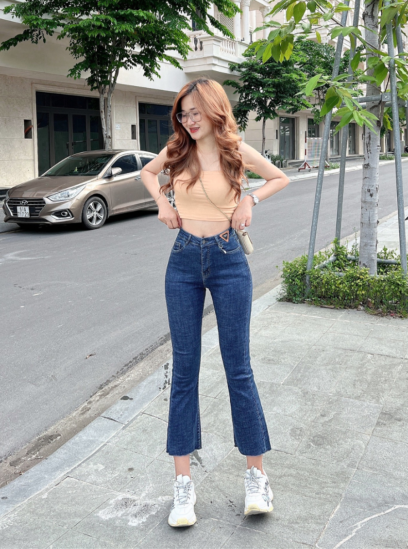 Quần ống loe dáng lở cá tính HQJeans mẫu thiết kế mới nhất