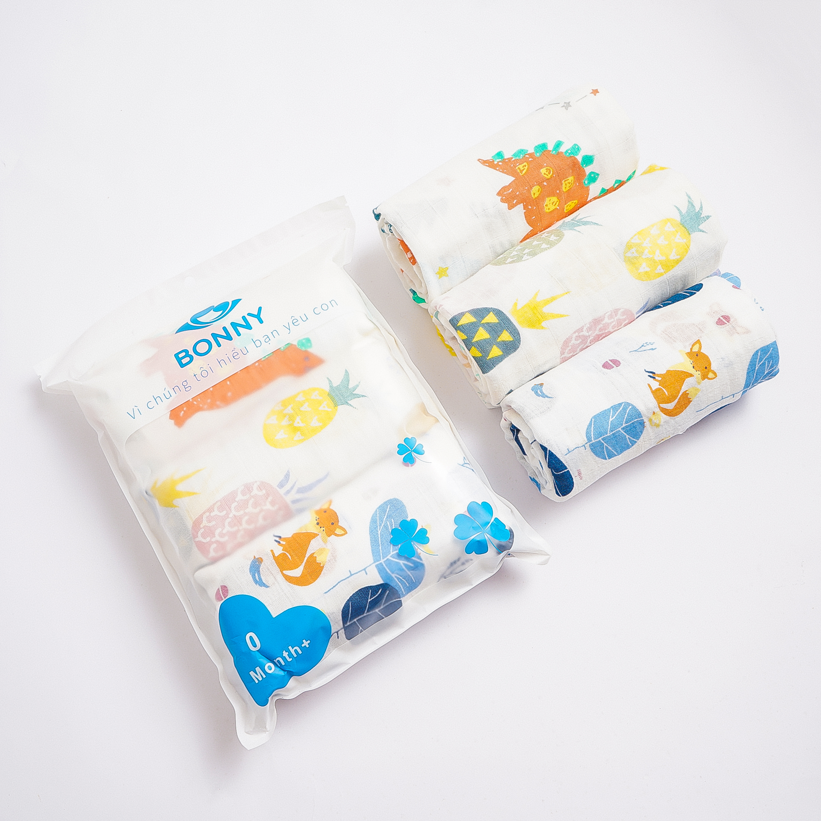 Combo 3 Khăn Tắm Bonny Sợi Tre Siêu Mềm Và Kháng Khuẩn Cao