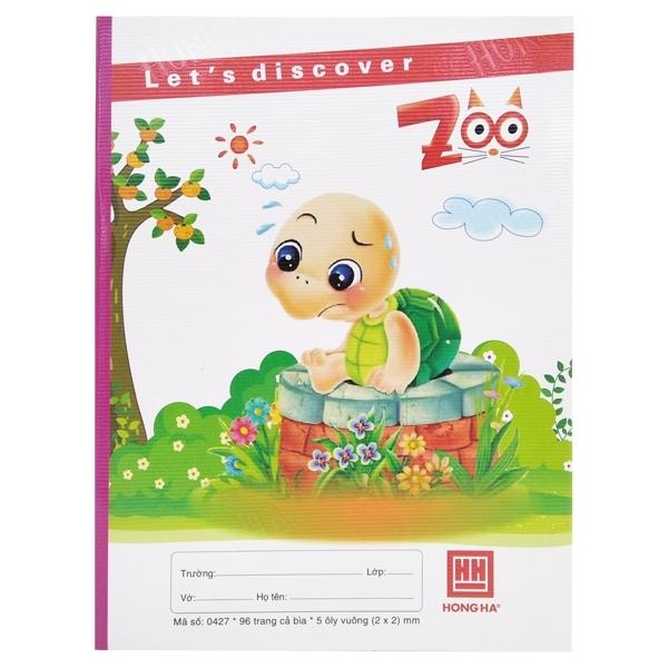Combo 5 Tập Class Zoo - Ô Ly 96 Trang ĐL 100g/m2 - Hồng Hà 0427 (Mẫu Màu Giao Ngẫu Nhiên)