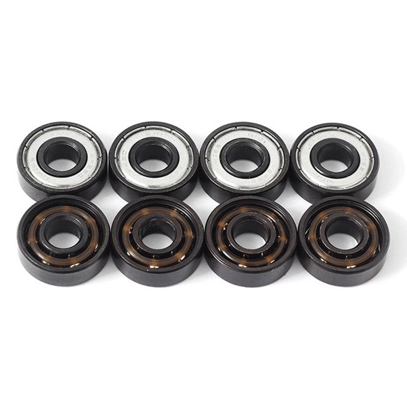 16Pcs Premium Replacement Skateboard Bearings 8mm Longboard Scooter Parts