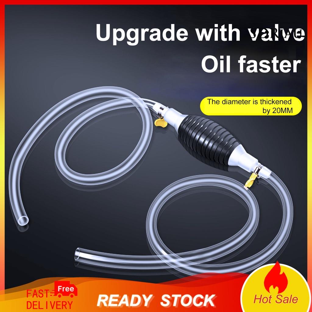 Burzahom 1 Set Siphon Pump Hose Easy Operation Oil Resistant Anti-aging Manual Fuel Tank Suction Hose Kit Auto Accessories