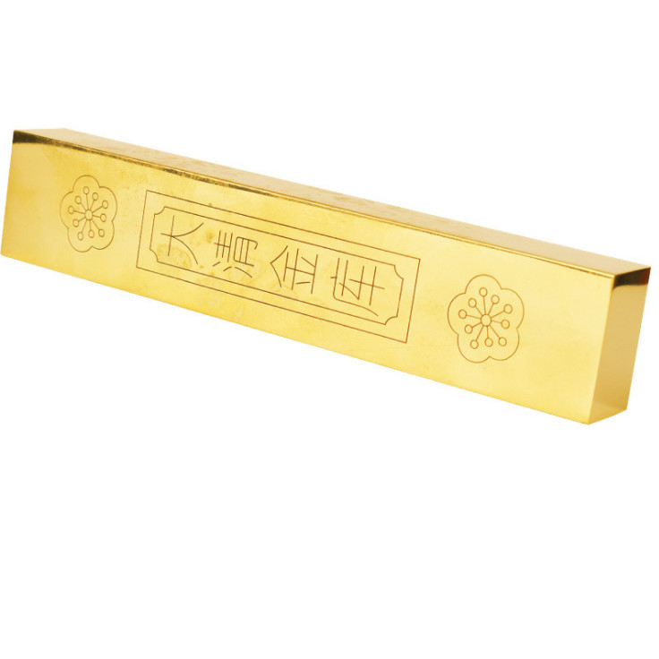 Thỏi vàng cây ĐỒNG 5.8cm*1cm*0.8cm chiêu lộc thờ cúng