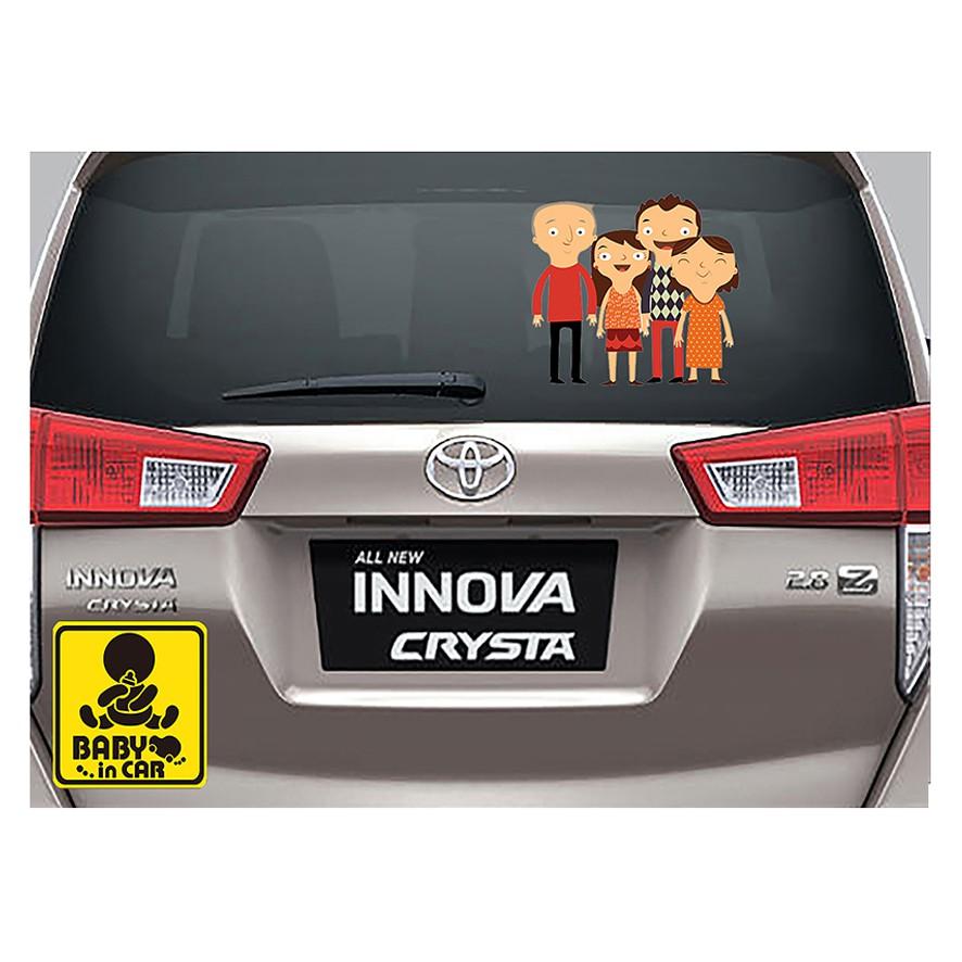 Bộ sưu tập tem xe gia đình, tem dán xe oto, decal dán xe Family-car