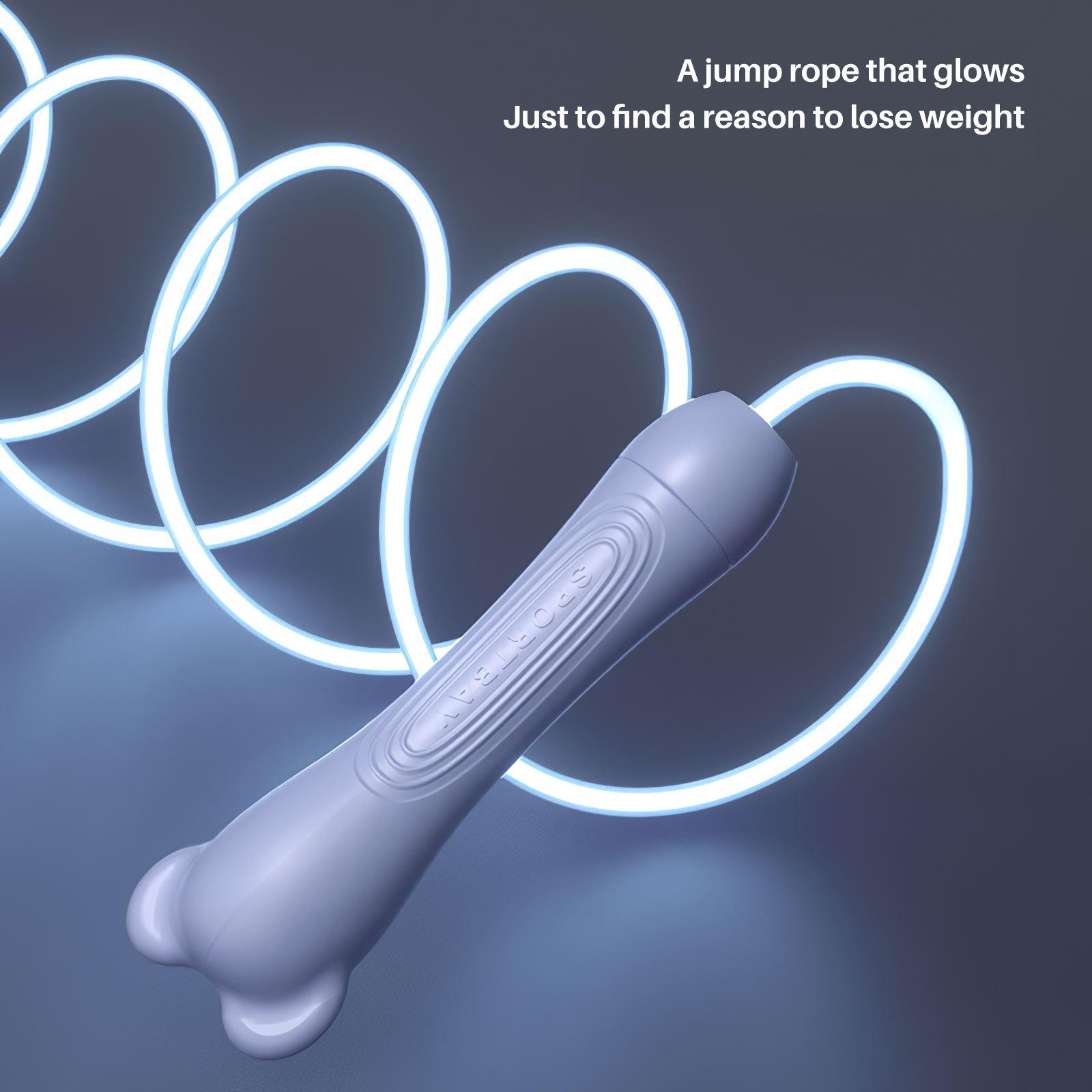 Sáng Đèn Led Dây Nhảy Cơ Thể Nhảy Tập Thể Dục Ngoài Trời Hiếu Khí Thể Thao Nhấp Nháy Trẻ Em Dạ Quang Nhảy Dây Cáp