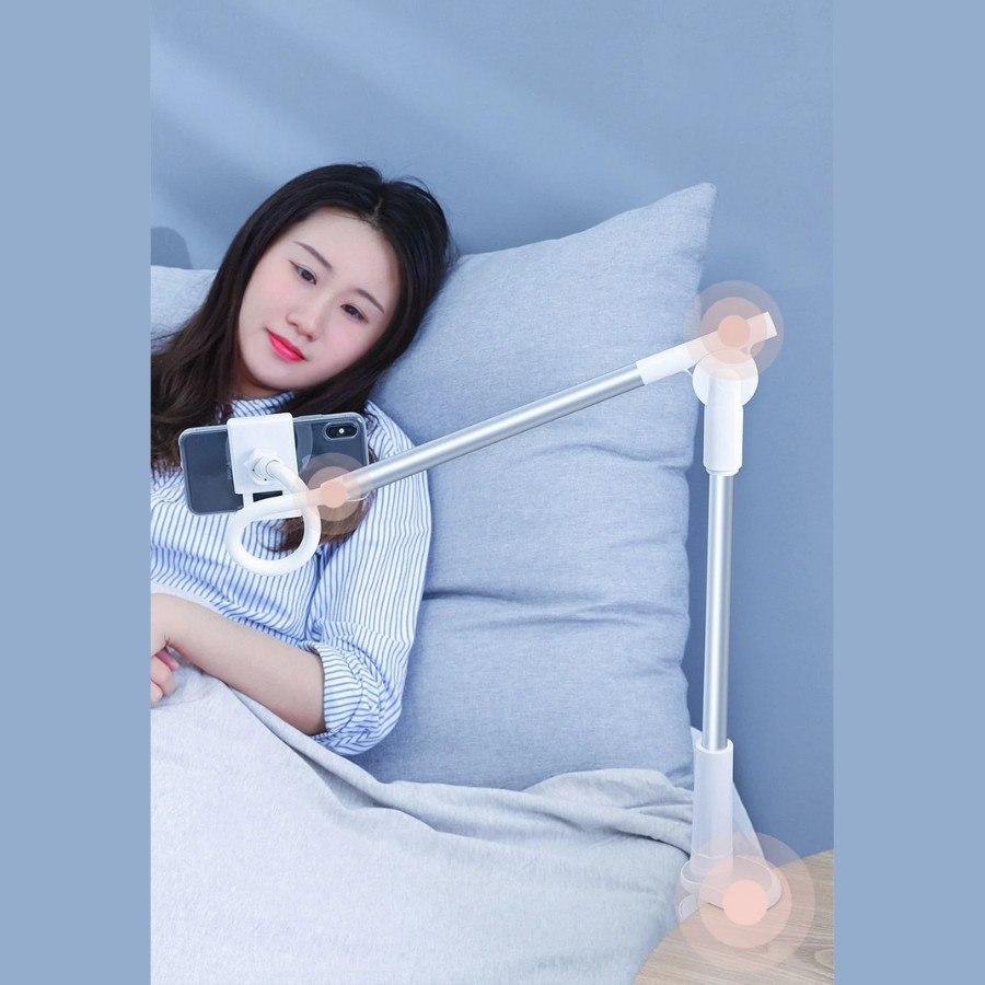 Bộ đế giữ điện thoại dạng kẹp, khung kim loại Baseus Unlimited Holder (Free Adjustment Lazy Phone holder) LV675 [Hàng Chính Hãng]