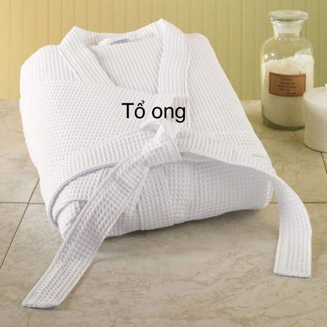 Áo Choàng Tắm Khách Sạn Cotton Tổ Ong Đủ Màu đủ size