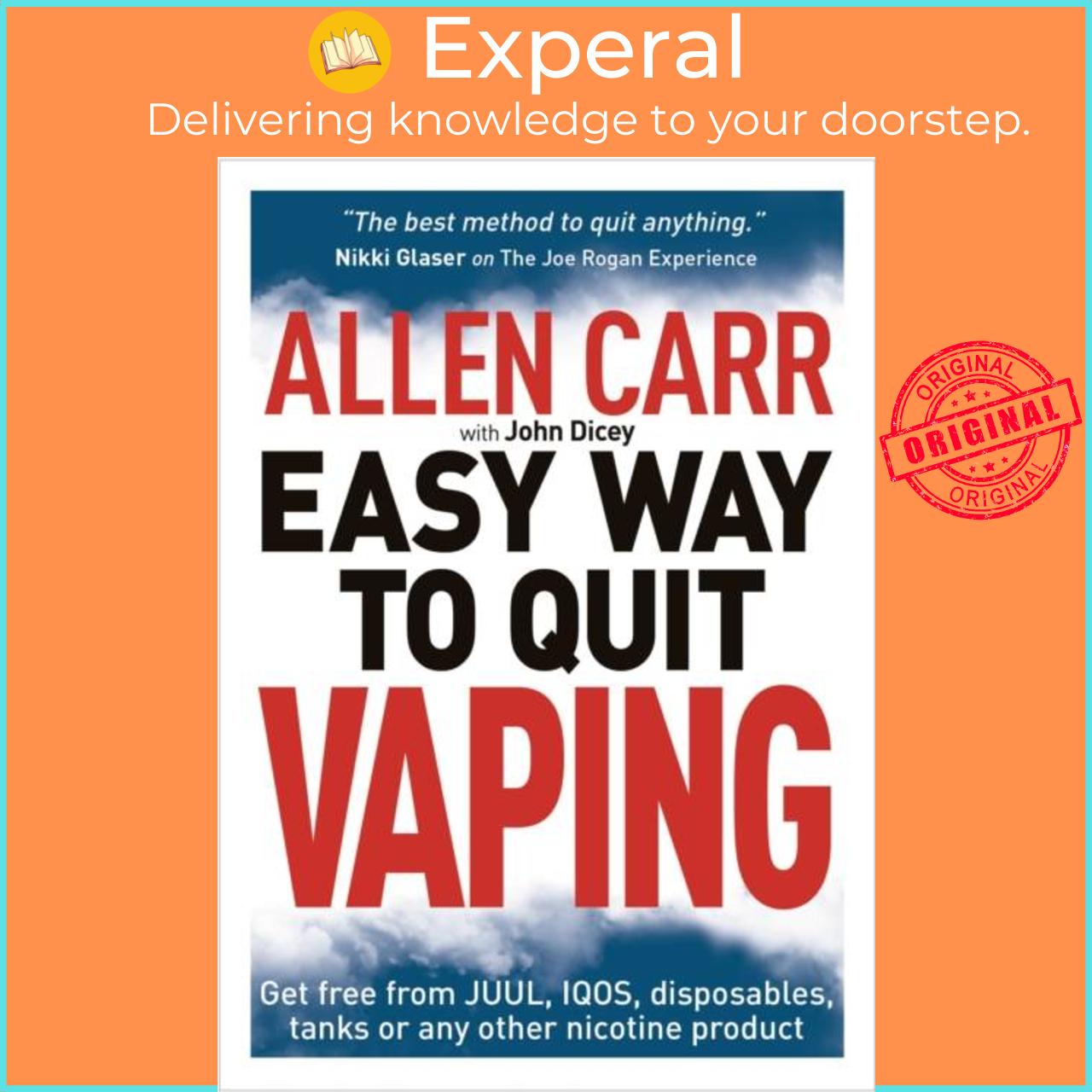 Hình ảnh Sách - Allen Carr's Easy Way to Quit Vaping - Get Free from JUUL, IQOS, Disposable by John Dicey (UK edition, paperback)