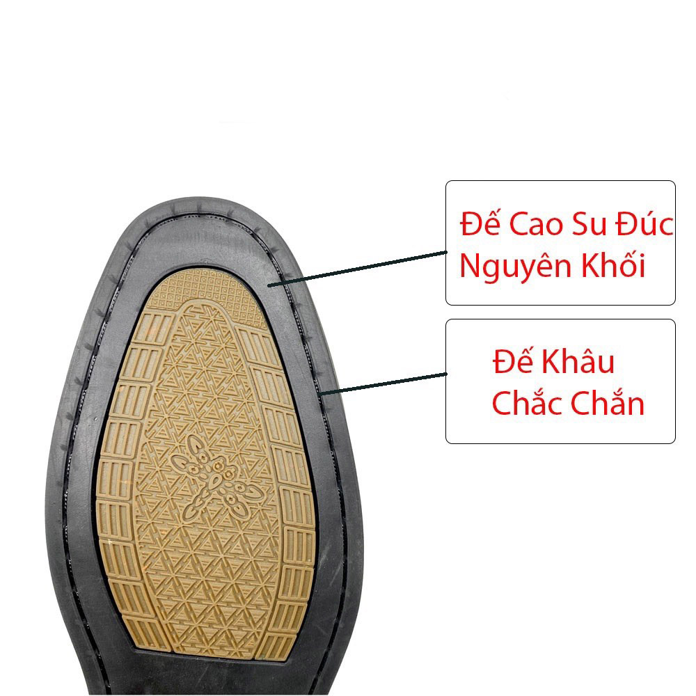 Giày Lười Nam Trung Niên Da Bò Thật Cao Cấp Đế Khâu Tăng Chiều Cao 3.5 cm Làm Quà Tặng Bố