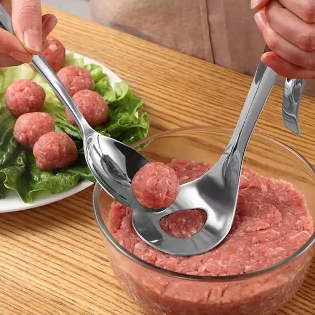 THÌA INOX NẶN THỊT VIÊN - DỤNG CỤ TẠO VIÊN THỊT TIỆN LỢI HÀNG INOX 304