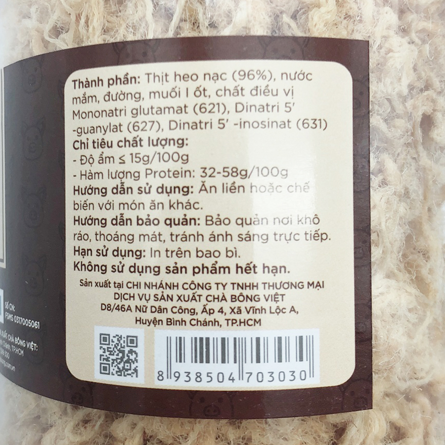 Chà Bông Thịt Heo - Chà Bông Việt (200g)