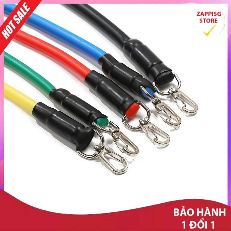 Sale Bộ 5 dây ngũ sắc đàn hồi tập thể hình cao cấp,dây kháng lực - dụng cụ tập gym - thể thao- Bảo hành 1 đổi 1