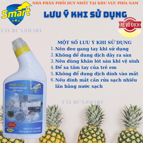 Tẩy rửa thông minh SMART-CLEANER : Tẩy dầu mỡ máy hút mùi, bếp ga, bếp từ, lò vi sóng, lò nướng, nồi chảo cháy, tủ gỗ, tường bếp.