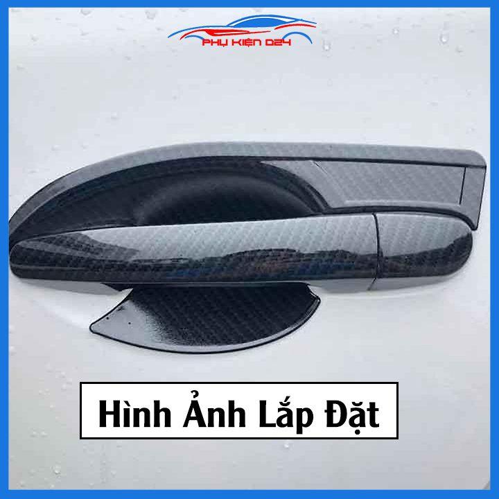 Ốp tay hõm Elantra 2016-2017-2018-2019-2020-2021 vân carbon, mạ crom chống trầy bảo vệ cửa xe ô tô
