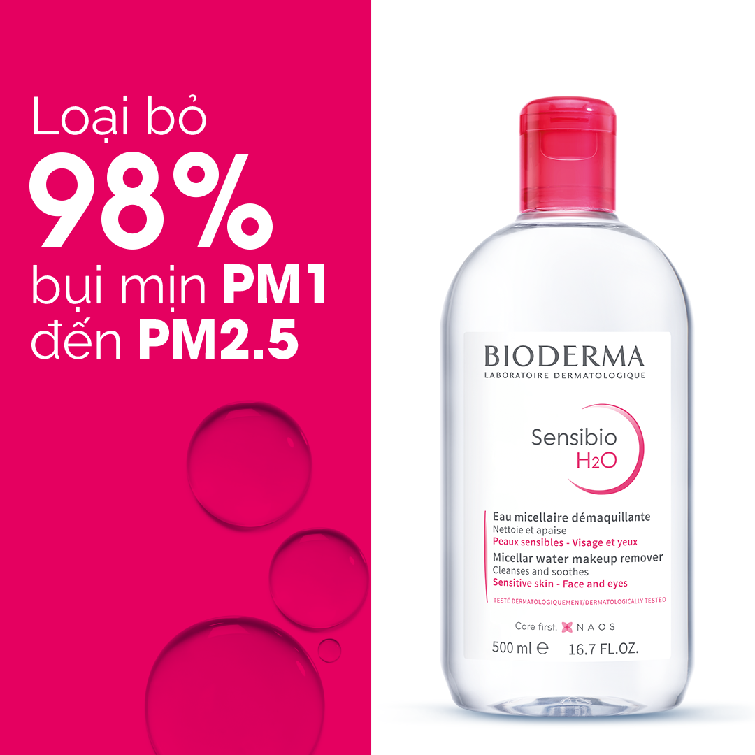 Dung Dịch Làm Sạch Và Tẩy Trang Công Nghệ Micellar Bioderma Sensibio H2O + Tặng Gương Hai Mặt Màu Ngẫu Nhiên