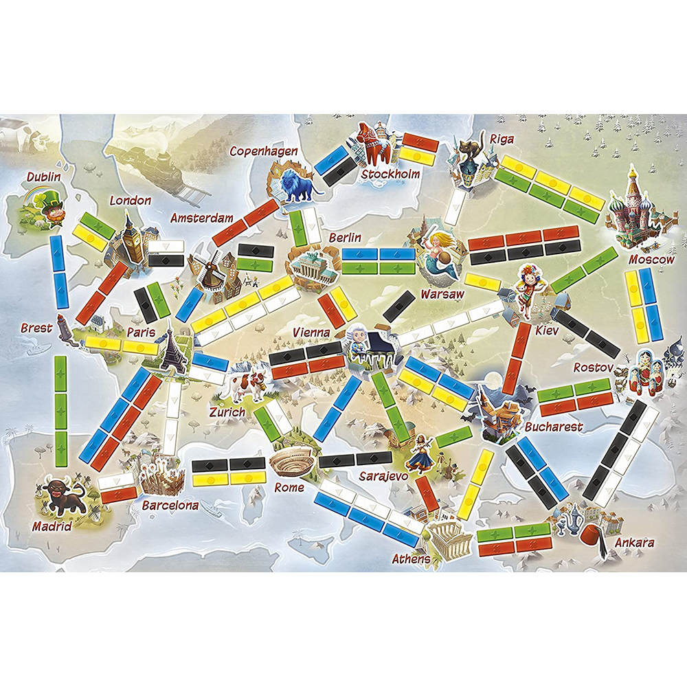 Bộ Board Game Ticket To Ride Phiên Bản First Journey Europe Edition