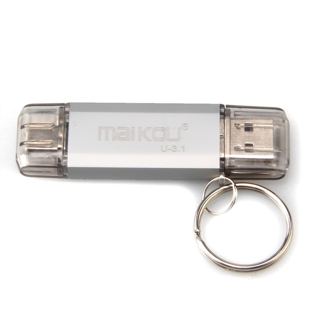 2 in 1 USB 3.0+ Type C OTG Flash Drive Memory Stick  256GB Storage red