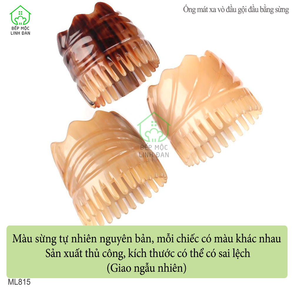 Ống Mát Xa Vò Đầu Gội Đầu Bằng Sừng - Thư Giãn Giúp Lưu Thông Máu [ML815]
