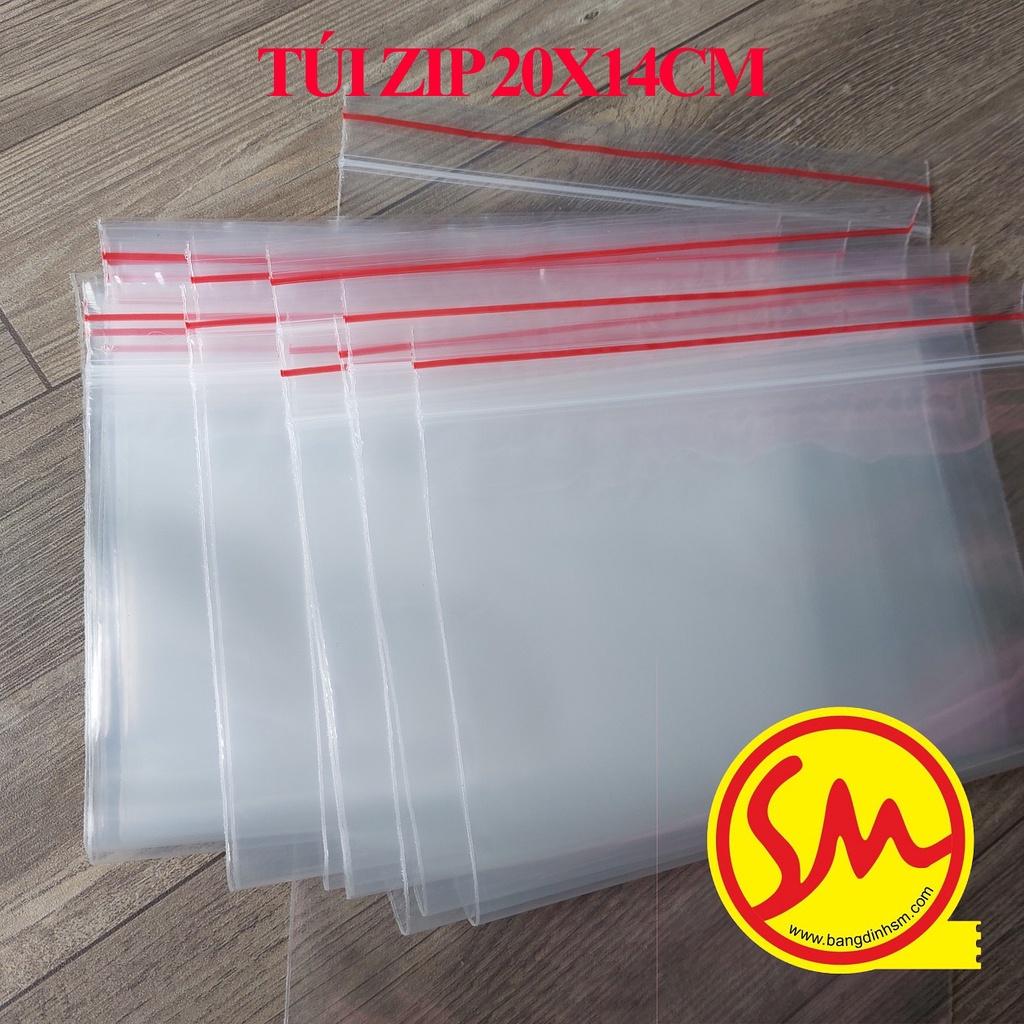 TÚI ZIPPER, TÚI ZIP VIỀN ĐỎ, TÚI ZIPLOCK đóng hàng 20x14cm chuyên dùng để ĐÓNG GÓI HÀNG HÓA