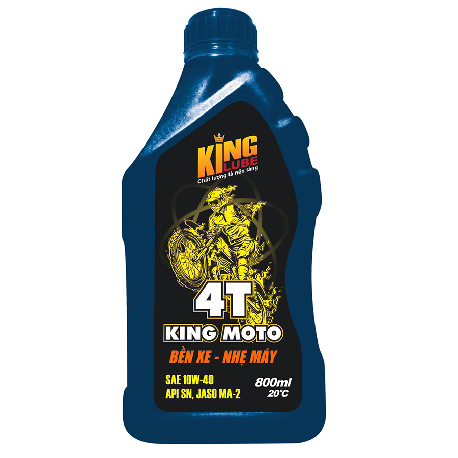 Dầu Nhớt Xe Máy KING GOLD API SN - SAE 10W-40 - JASO MA-2