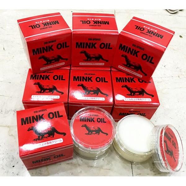 Mink Oil dưỡng da, cấp dầu cho túi, ví da từ Nhật