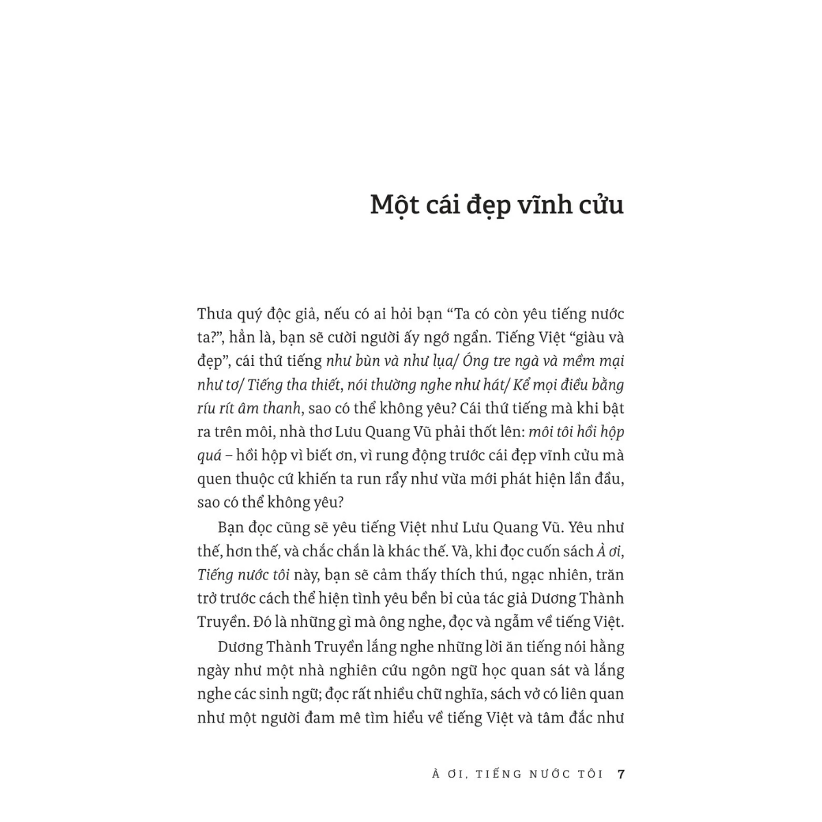Sách - Tiếng Việt Giàu Đẹp - À Ơi, Tiếng Nước Tôi - Dương Thành Truyền