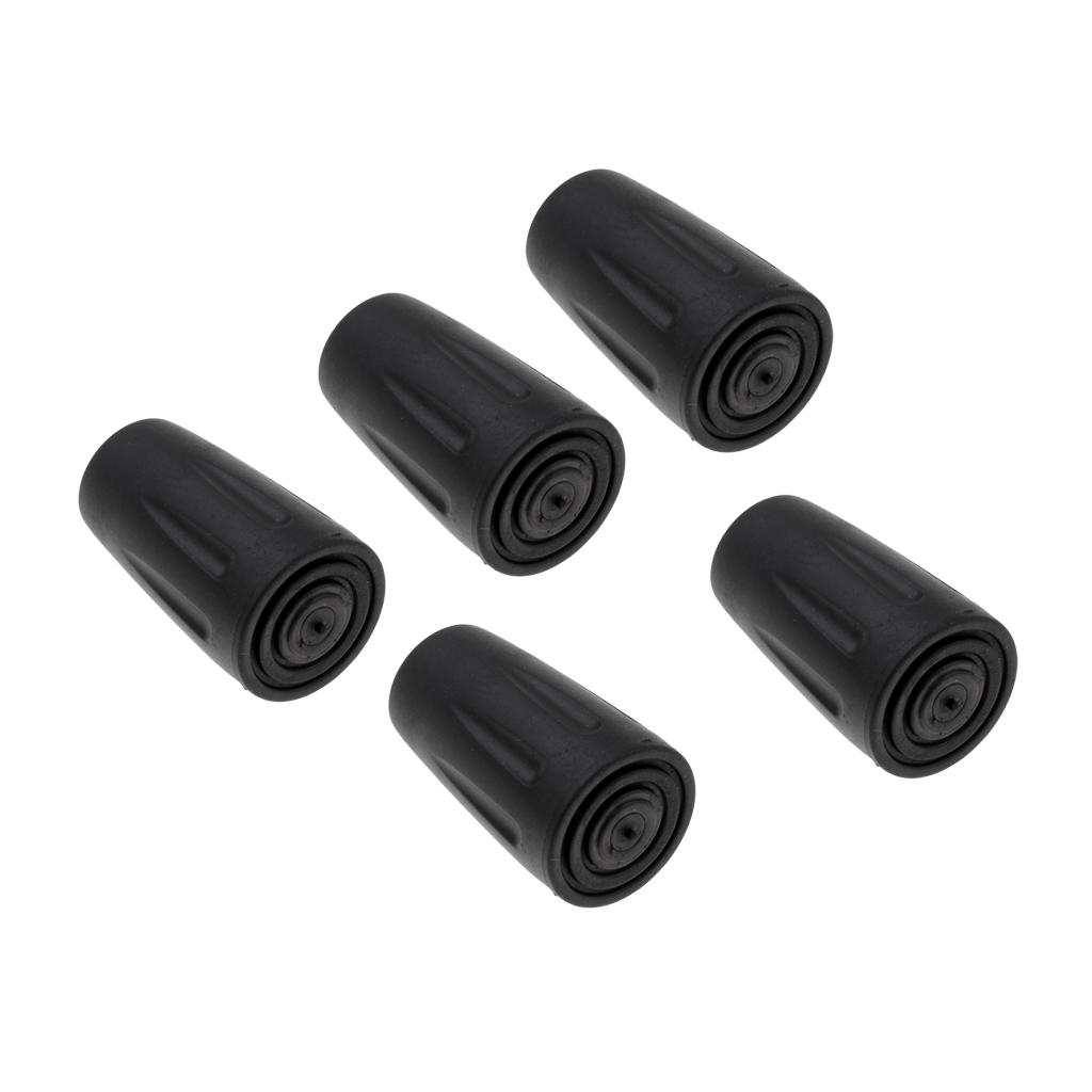 Pack of 5pcs Trekking Pole Tips Walking Stick Cover Protector Accessories